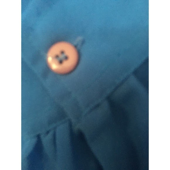 Sheer Royal Blue Chiffon Midi Duster - Picture 3 of 4